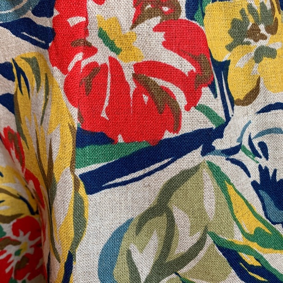 Vintage Linen Floral High Waist Shorts - Picture 3 of 6